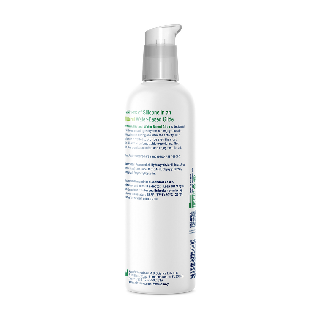 Swiss Navy - Natural - Premium All Natural Waterbased Lubricant - 8 fl oz / 236 ml