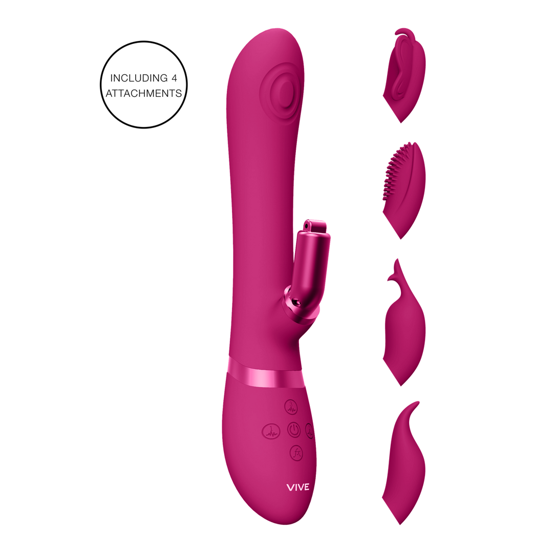 VIVE - Etsu - Pulse Wave G-Spot Rabbit  Clitoral Stimulator - Roze