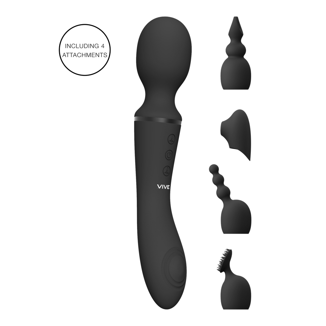 VIVE - Nami - Pulse Wave  Vibrating Wand - Zwart