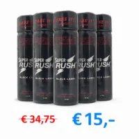 5x super rush black label tall poppers 24ml