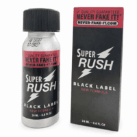 super rush black label new formula poppers 24ml aluminium