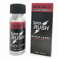 super rush black label new formula poppers 24ml aluminium
